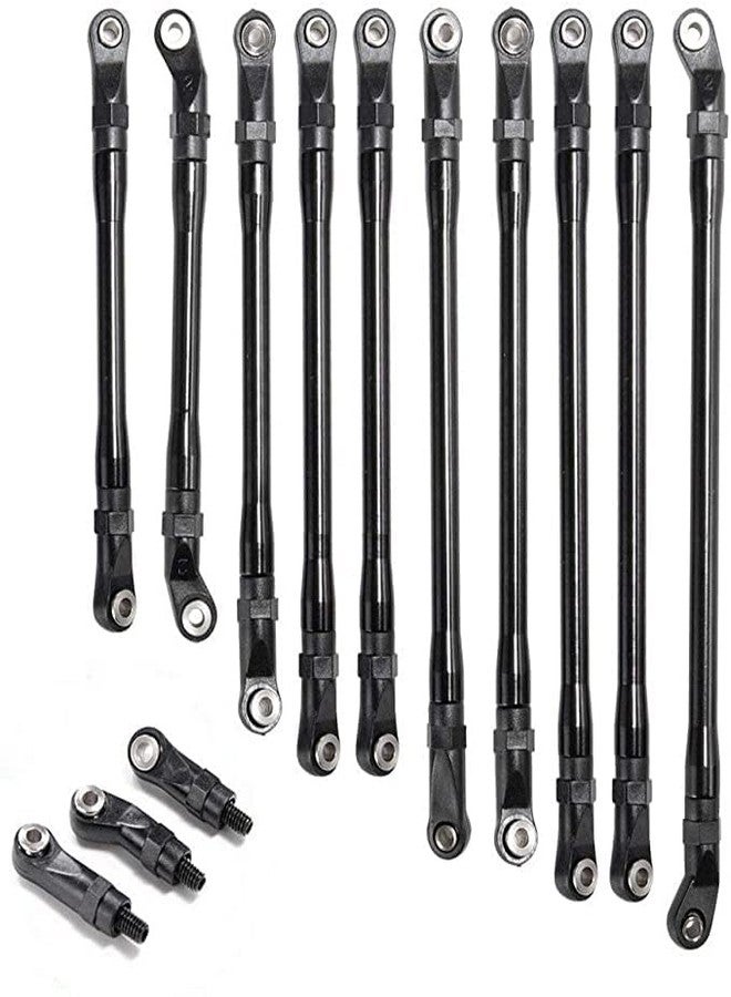 Benedict Harry مجموعة من 10 قطع من وصلات قضبان الألومنيوم لسيارات الزحف التي تعمل بالتحكم عن بعد Axial SCX10 II 90046 90047 بمقياس 1/10 #B - Image 1